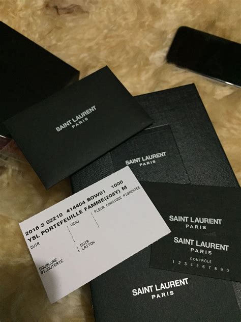 ysl imitation|YSL authenticity card.